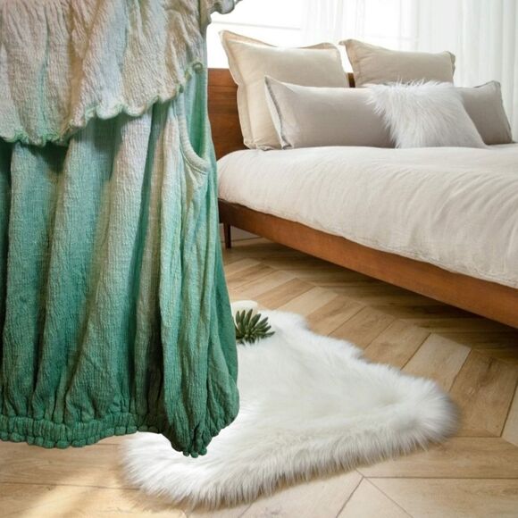 FREE PEOPLE CORA LEE TIE DYE DIP OMBRE MINT SEA GREEN OFF SHOULDER RUFFLE TOP - Picture 5 of 9